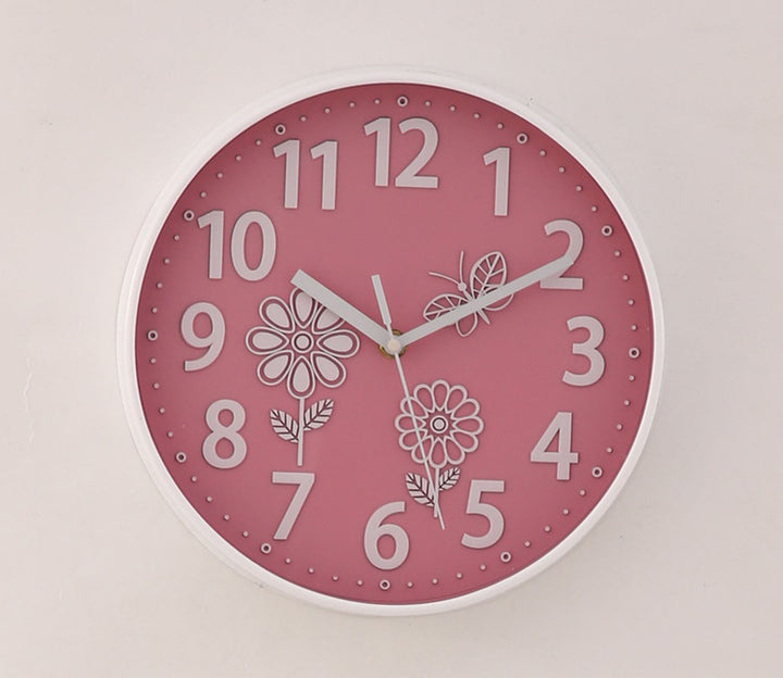 Small Baby Pink Minimalist Flower Wall Clock