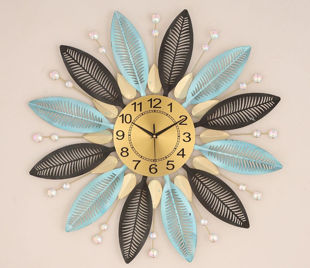 Royal 3D Metal Flower Wall Clock
