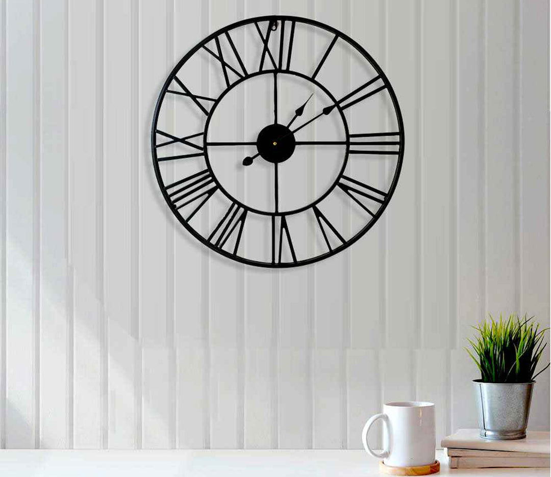 Slim Minimalist Metal Wall Clock