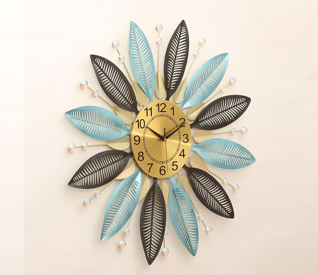 Royal 3D Metal Flower Wall Clock