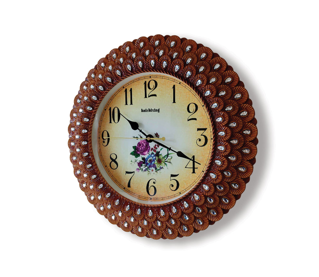 Royal Pearl Brown Wall Clock