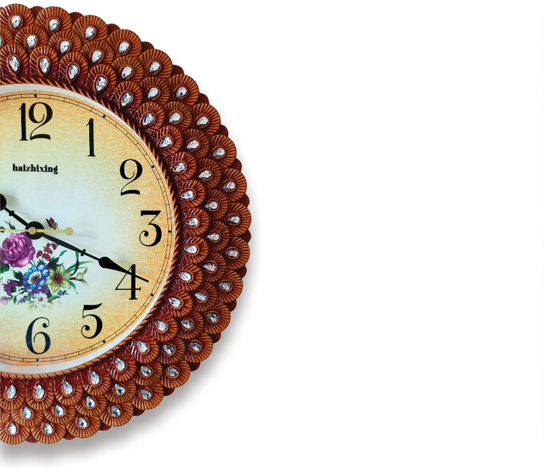 Royal Pearl Brown Wall Clock