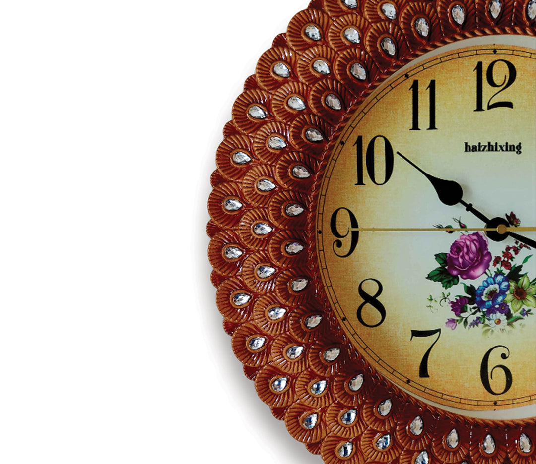 Royal Pearl Brown Wall Clock