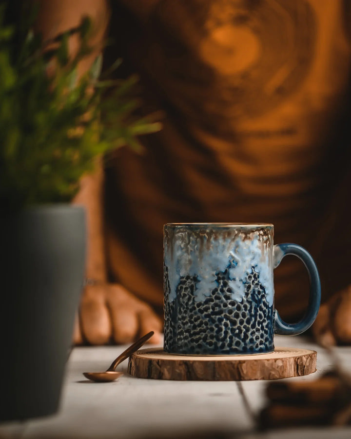 Blue Speckled Ceramic Coffee Mug | Elegance Speckled Ceramic Coffee Mug - Blue