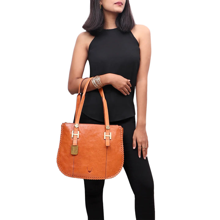 Tan Leather Tote Bag | Hope Minimalist Tan Tote Bag