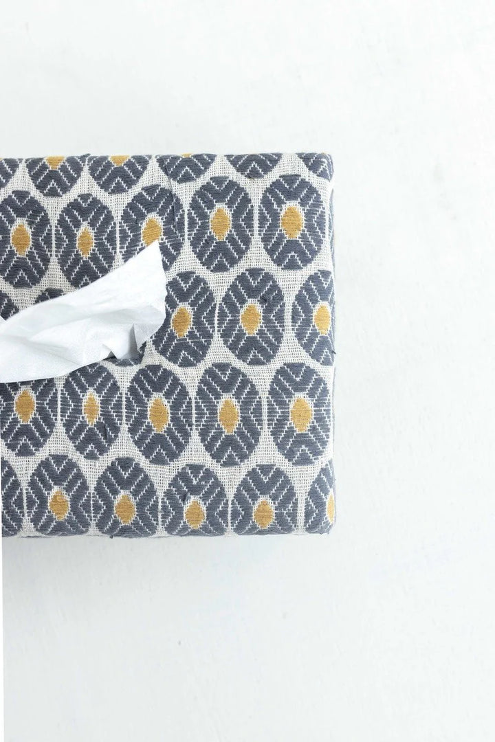 Handwoven Cotton Tissue Box | Caim - Hand Woven Tissue Box - Multi Color