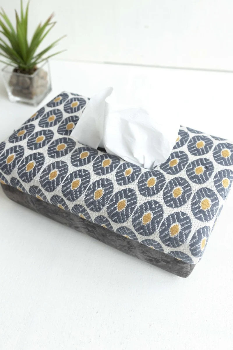 Handwoven Cotton Tissue Box | Caim - Hand Woven Tissue Box - Multi Color