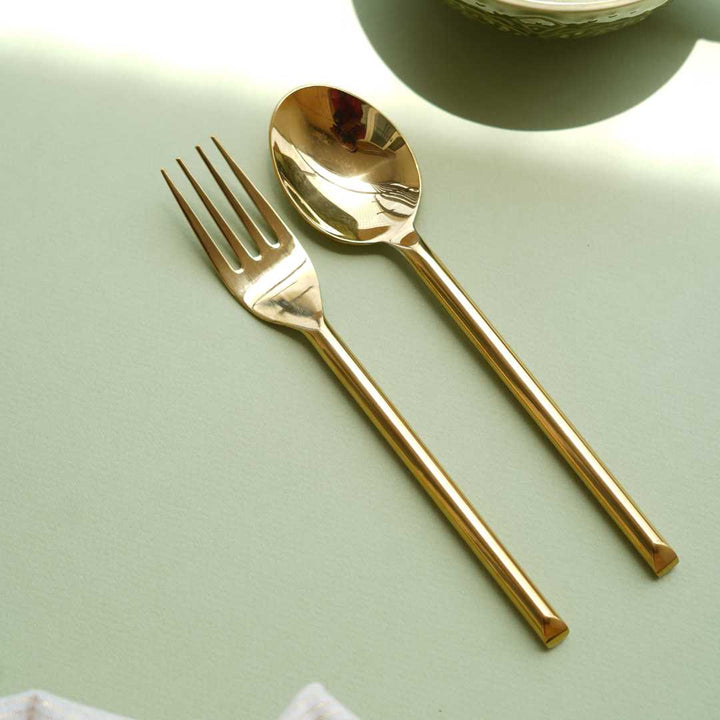 Cutlery Set - 16 Piece Stainless Steel Gold | Stainless Steel Cutlery Set of 16pcs - Gold