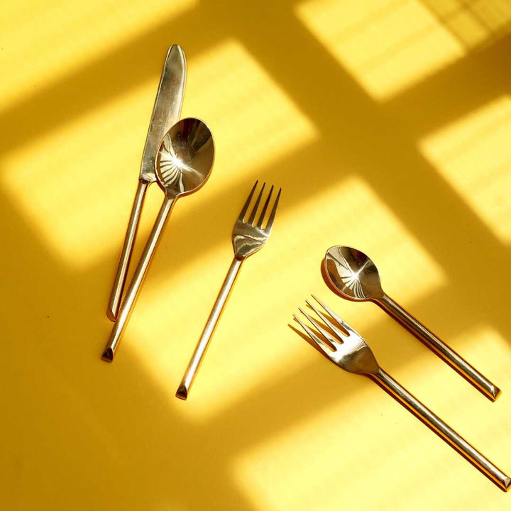 Gold Flatware Set | Luxurious Gold Spoon & Fork Set