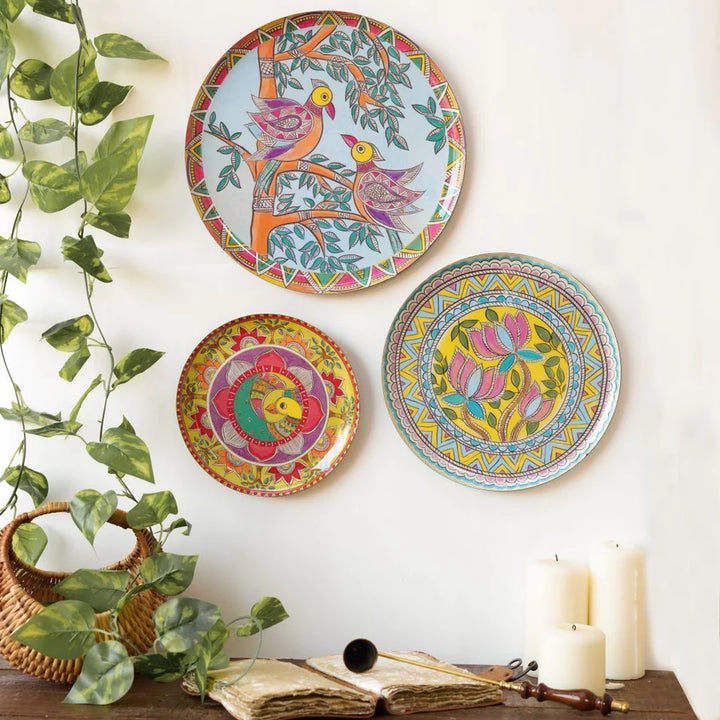 Madhubani Wall Plates Set | Madhubani Wall Plates Set of 3