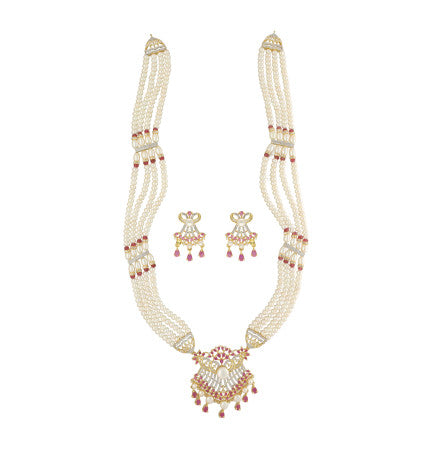 White Freshwater Pearl Necklace | Opulent Elegance 4 Lines Pearl Necklace