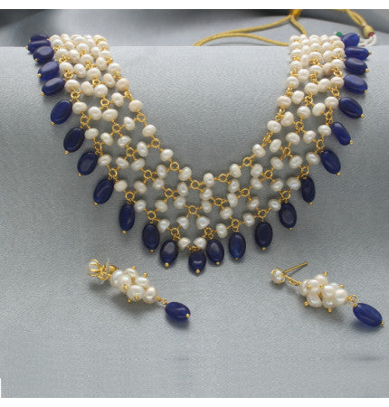 White Pearl Necklace with Button Closure | Graceful Simplicity 1 Line Pearl Necklace