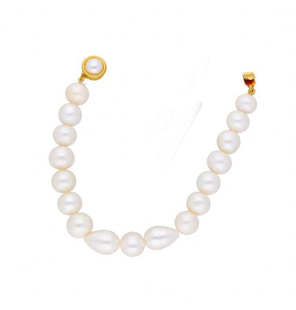 White Pearl Bracelet | Pure Elegance Single Line Bracelet
