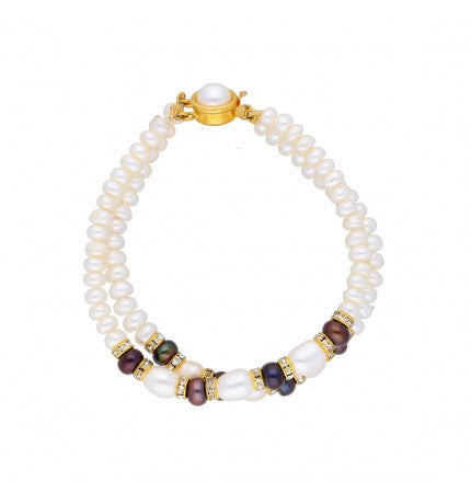 White 2-String Pearl Bracelet | Timeless Harmony Pearl Bracelet