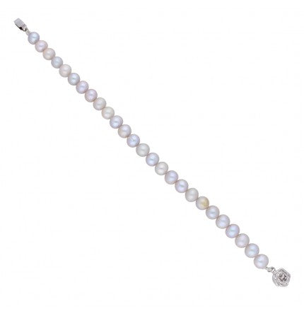 Ash Gray Pearl Bracelet | Petal Harmony Pearl Bracelet
