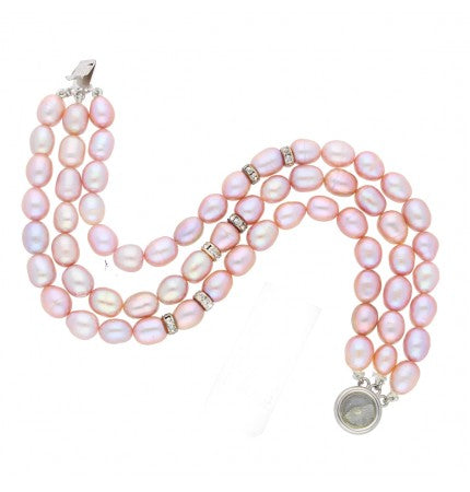 Pink 3-String Pearl Bracelet | Pink Elegance 3-String Pearl Bracelet