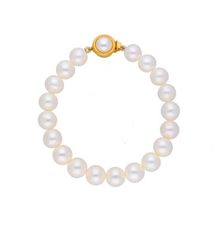 White Round Pearl Bracelet | Serendipity Pearl Bracelet