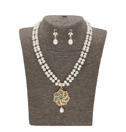White Freshwater Pearl Necklace Set | Enchanting Elegance Pearl Set