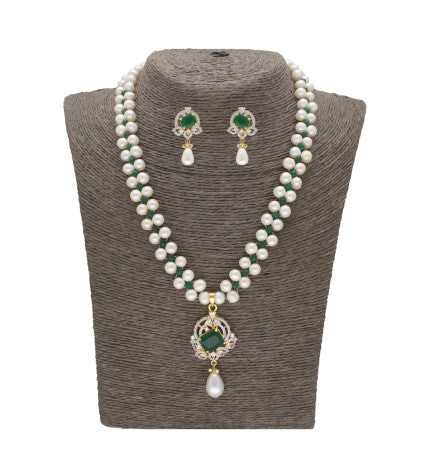 White Pearl Necklace, 18-20 Inches | Radiant Reverie Pearl Ensemble