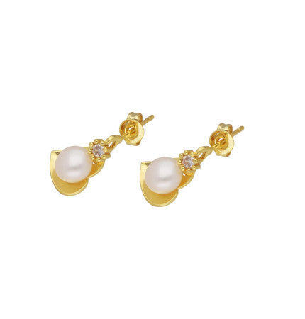 Pearl Serenade Earrings - White, AA Quality | Serenade Pearl Earrings