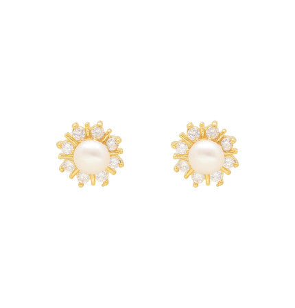 White Pearl Stud Earrings | Timeless Grace Pearl Stud Earrings