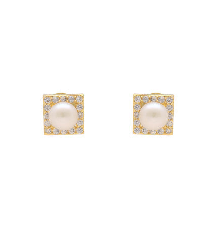 Pearl Button Earrings | Enchanted Romance Pearl Earrings