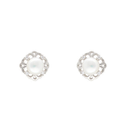 White Pearl Earrings | Everlasting Elegance Pearl Earrings