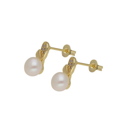 Freshwater Pearl Button Earrings | Opulent Adornment Pearl Earrings