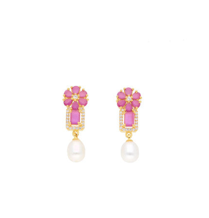 Freshwater Pearl and Color Stone Earring Combo | Enchanting Allure 4-Pair Earring Combo