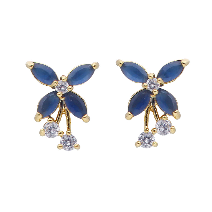 Pearl and Color Stone Earring Combo | Timeless Glamour 2-Pair Earring Combo