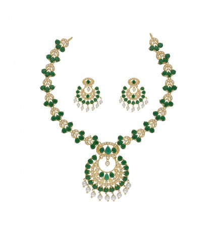 Opulent Charm Necklace Set - Pearls and Colour Stones | Opulent Charm Necklace Set