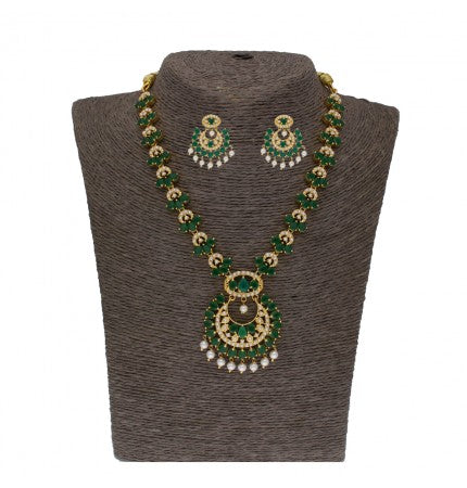 Opulent Charm Necklace Set - Pearls and Colour Stones | Opulent Charm Necklace Set