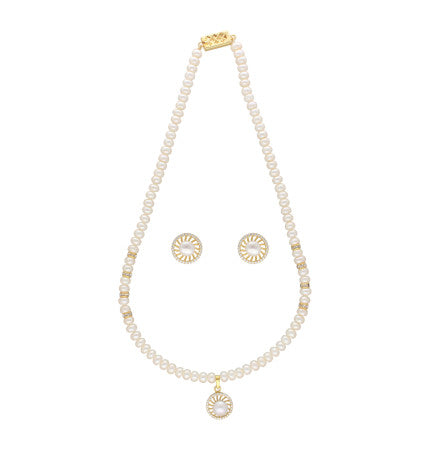 Silver Infinity Necklace with Pearl | Eternal Harmony 925 Sterling Silver Pendant Set
