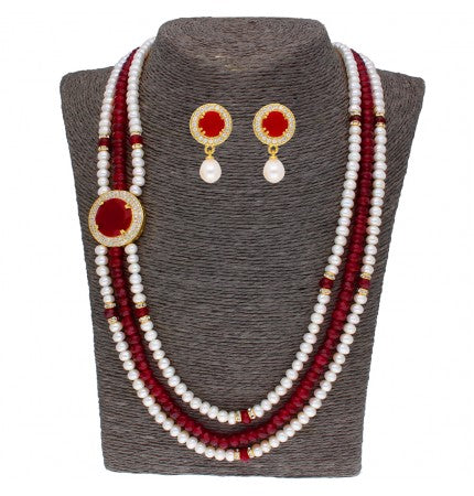 Colorful Pearl Necklace Set | Radiant Trio 3-String Necklace Set
