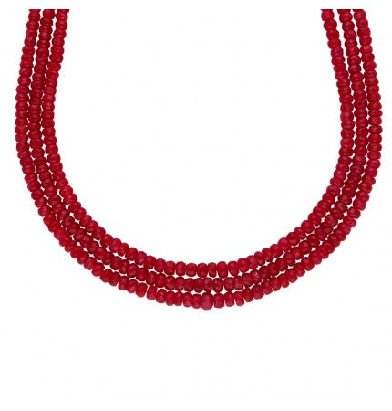 Red Ruby Necklace Set | Royal Ruby Button Necklace Set