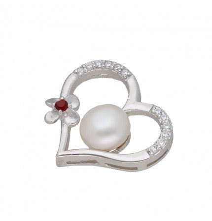 White Pearl Heart Design Pendant | Eternal Harmony - Design Heart Pendant