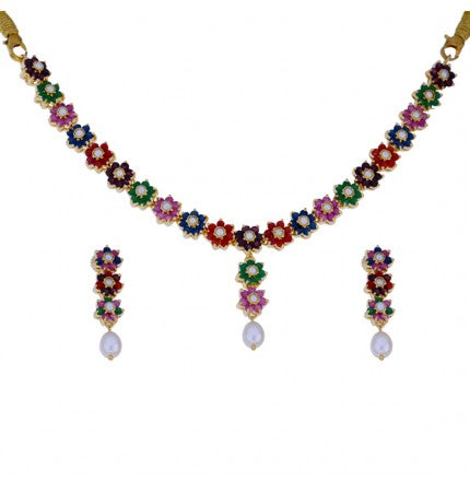 Multi Stone Necklace Set | Exquisite Harmony Multi Stone Necklace Set
