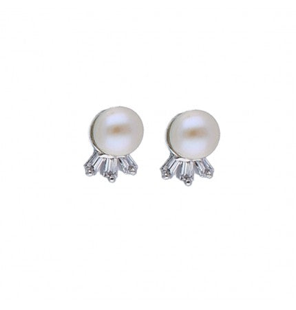 White Pearl Pendant Set - Freshwater Pearls, 16-18 Inches | White Elegance Pearl Pendant Set
