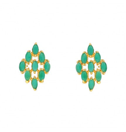 Green Diamond and Pearl Pendant Set | Radiant Green Diamond Pearl Pendant Set