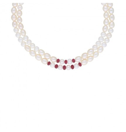 Multicolored Freshwater Pearl Necklace Set | Multicolored Oval Elegance Set