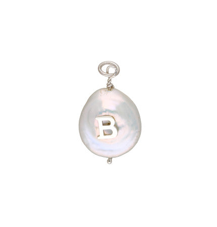 Silver Pendant - White | Bold Beauty - B Silver Pendant