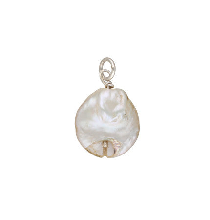 Silver 'E' Pendant with Mother of Pearl | Elegance Defined - E Silver Pendant