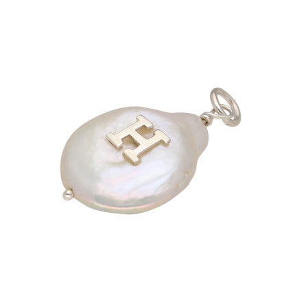 Mother of Pearl H Pendant | Harmony of Elegance - H Silver Pendant