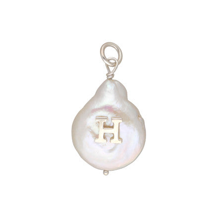Mother of Pearl H Pendant | Harmony of Elegance - H Silver Pendant