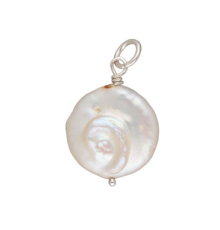 Silver Pendant with Mother of Pearl | Luxe Identity - L Silver Pendant