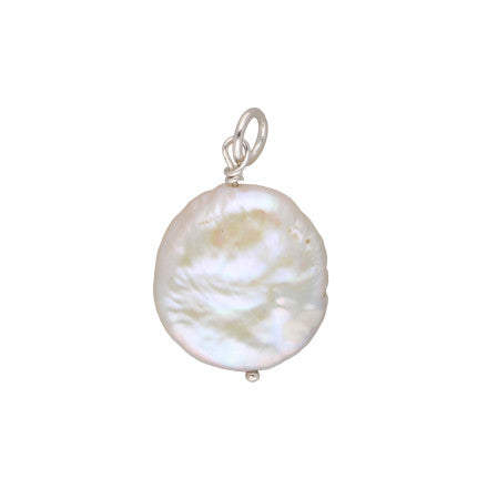 White Mother of Pearl T Pendant | Tailored Elegance - T Silver Pendant