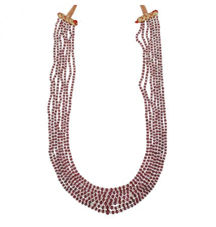 Ruby 7-String Button Necklace | Timeless Ruby Button Necklace