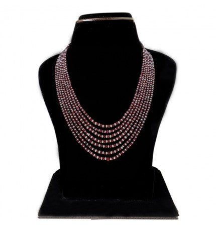 Ruby 7-String Button Necklace | Timeless Ruby Button Necklace