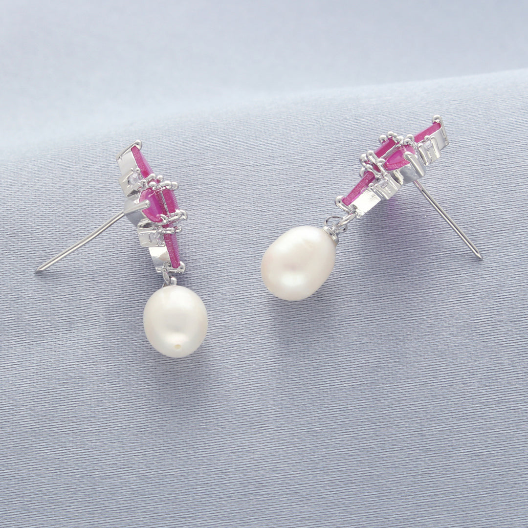 Pearl Drop Earrings | Radiant Bloom Pearl Earrings