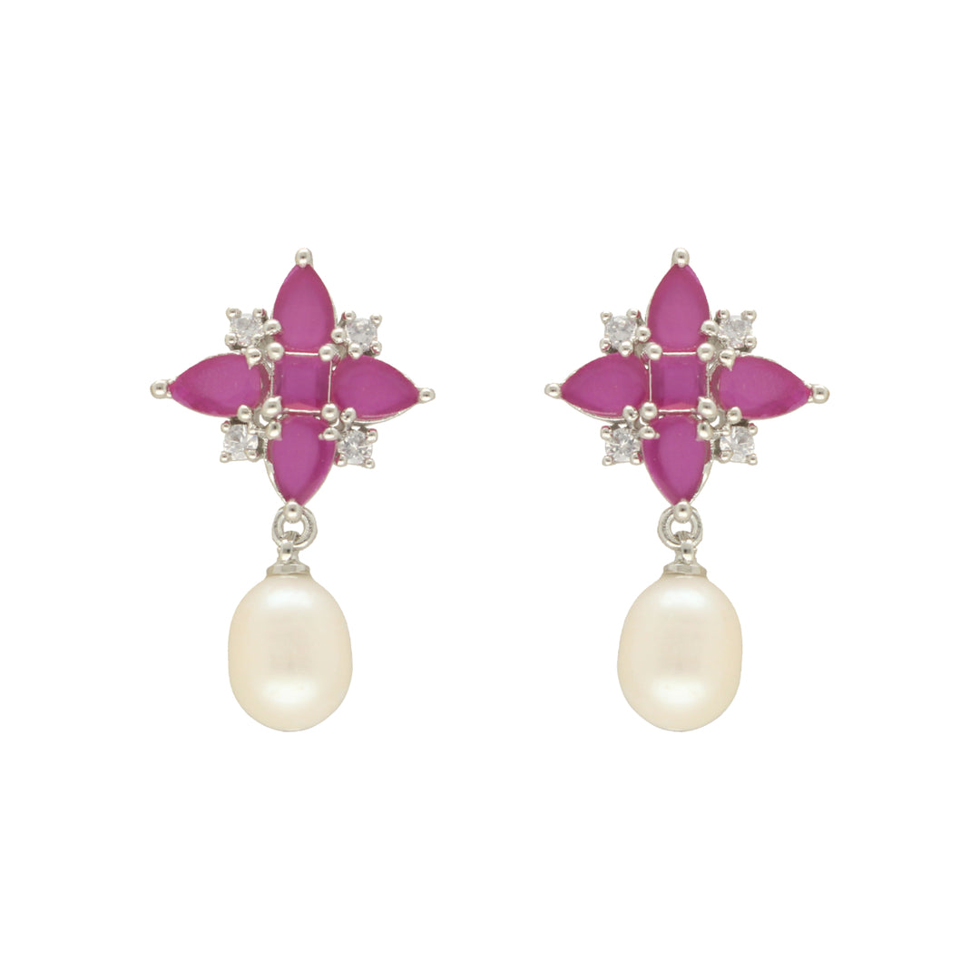 Pearl Drop Earrings | Radiant Bloom Pearl Earrings
